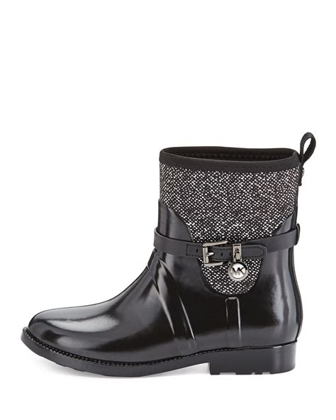 michael michael kors charm stretch rain boot black